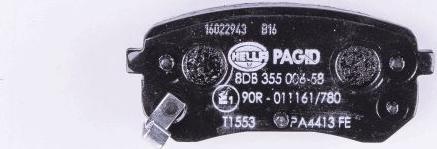 HELLA 8DB 355 006-581 - Гальмівні колодки, дискові гальма autozip.com.ua