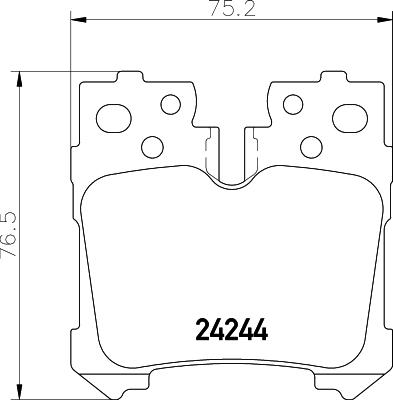 HELLA 8DB 355 006-651 - Гальмівні колодки, дискові гальма autozip.com.ua