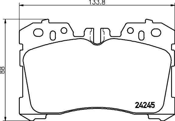HELLA 8DB 355 006-661 - Гальмівні колодки, дискові гальма autozip.com.ua