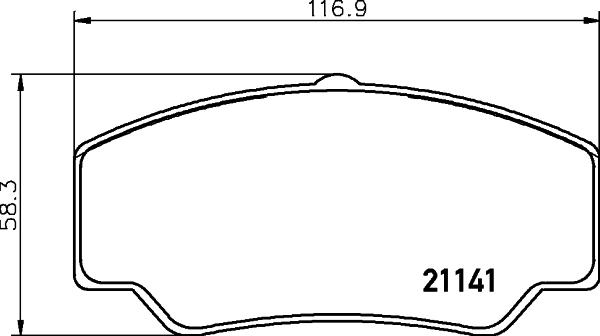 HELLA 8DB 355 006-151 - Гальмівні колодки, дискові гальма autozip.com.ua