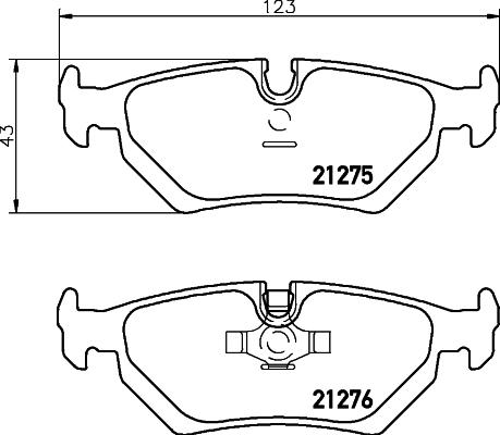 HELLA 8DB 355 006-841 - Гальмівні колодки, дискові гальма autozip.com.ua