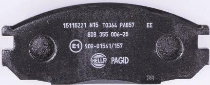 HELLA 8DB 355 006-251 - Гальмівні колодки, дискові гальма autozip.com.ua