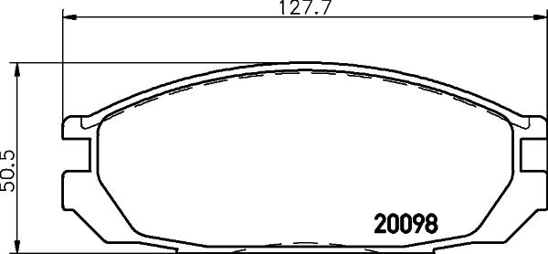 HELLA 8DB 355 006-251 - Гальмівні колодки, дискові гальма autozip.com.ua