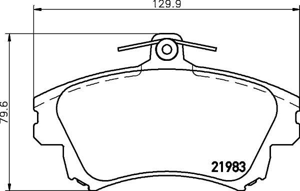 HELLA 8DB 355 006-711 - Гальмівні колодки, дискові гальма autozip.com.ua