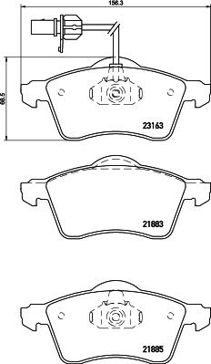 HELLA 8DB 355 008-931 - Гальмівні колодки, дискові гальма autozip.com.ua