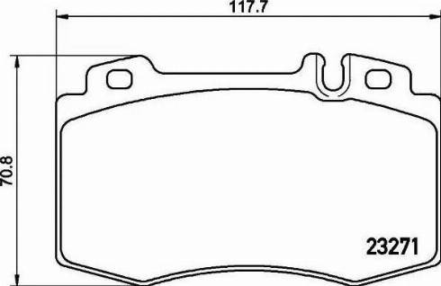 HELLA 8DB 355 015-851 - Гальмівні колодки, дискові гальма autozip.com.ua