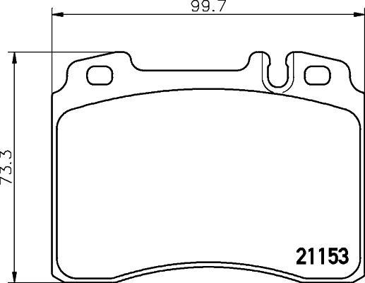 HELLA 8DB 355 008-181 - Гальмівні колодки, дискові гальма autozip.com.ua