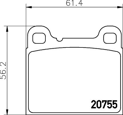 HELLA 8DB 355 008-801 - Гальмівні колодки, дискові гальма autozip.com.ua