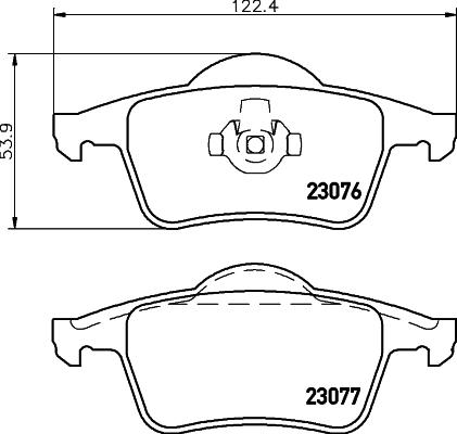 HELLA 8DB 355 008-871 - Гальмівні колодки, дискові гальма autozip.com.ua