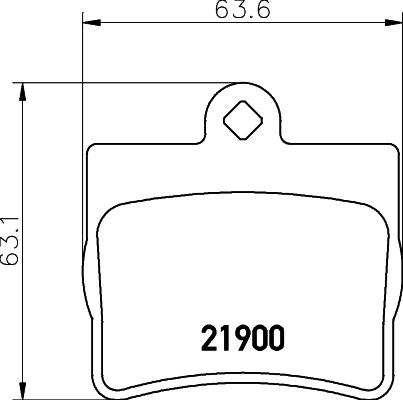 HELLA 8DB 355 008-311 - Гальмівні колодки, дискові гальма autozip.com.ua