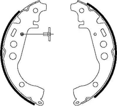 HELLA 8DB 355 003-461 - Комплект гальм, барабанний механізм autozip.com.ua