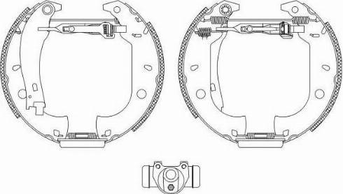 HELLA 8DB 355 003-631 - Комплект гальм, барабанний механізм autozip.com.ua