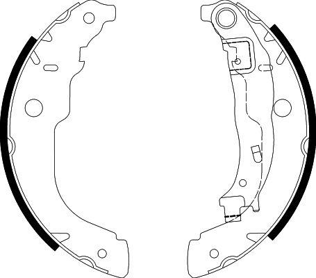 HELLA 8DB 355 003-031 - Комплект гальм, барабанний механізм autozip.com.ua