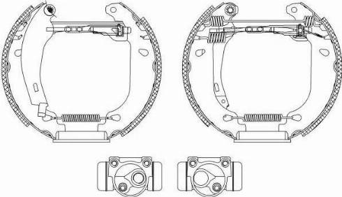 HELLA 8DB 355 003-891 - Комплект гальм, барабанний механізм autozip.com.ua