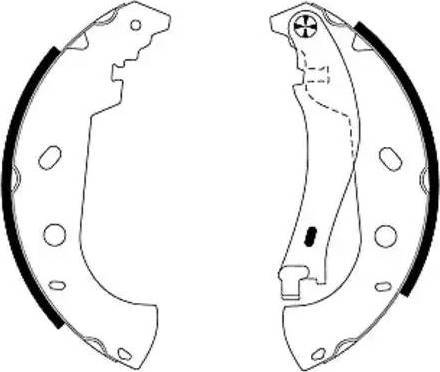 HELLA 8DB 355 003-301 - Комплект гальм, барабанний механізм autozip.com.ua