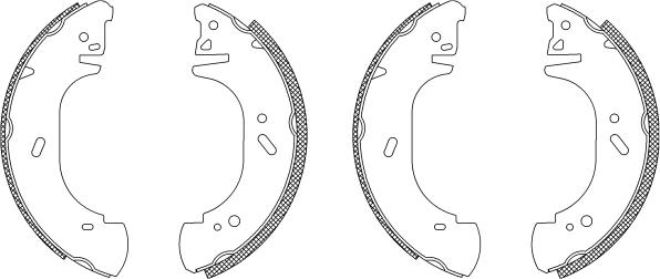 HELLA 8DB 355 003-221 - Комплект гальм, барабанний механізм autozip.com.ua