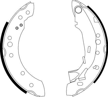 HELLA 8DB 355 002-601 - Комплект гальм, барабанний механізм autozip.com.ua