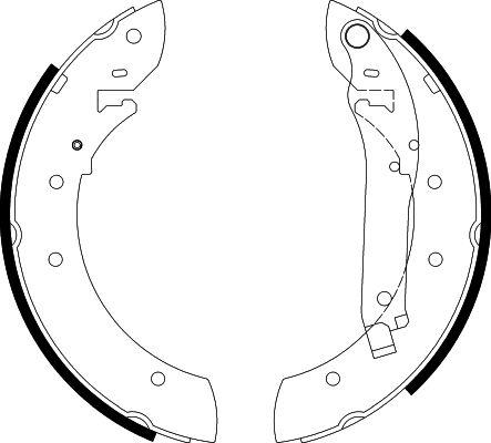 HELLA 8DB 355 002-011 - Комплект гальм, барабанний механізм autozip.com.ua