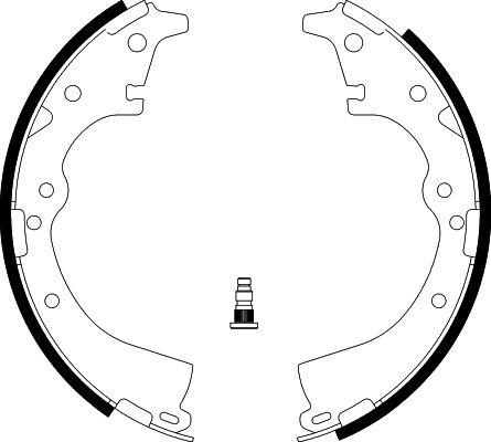 HELLA 8DB 355 002-201 - Комплект гальм, барабанний механізм autozip.com.ua