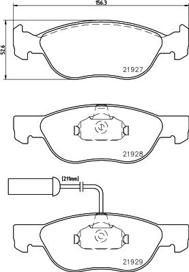 HELLA 8DB 355 007-901 - Гальмівні колодки, дискові гальма autozip.com.ua