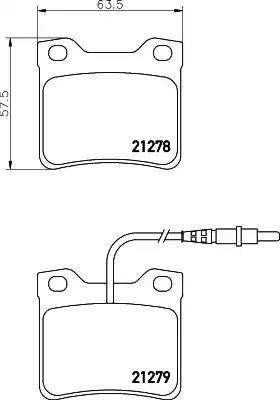 HELLA 8DB 355 007-491 - Гальмівні колодки, дискові гальма autozip.com.ua