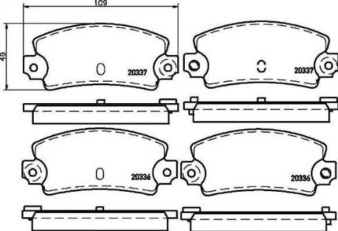 HELLA 8DB 355 007-131 - Гальмівні колодки, дискові гальма autozip.com.ua