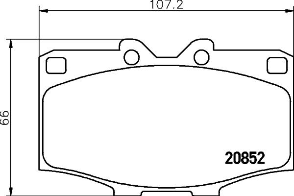 HELLA 8DB 355 007-301 - Гальмівні колодки, дискові гальма autozip.com.ua