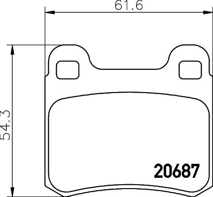 HELLA 8DB 355 007-351 - Гальмівні колодки, дискові гальма autozip.com.ua