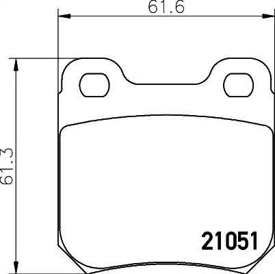 HELLA 8DB 355 007-371 - Гальмівні колодки, дискові гальма autozip.com.ua