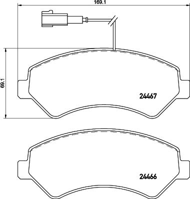 HELLA 8DB 355 019-901 - Гальмівні колодки, дискові гальма autozip.com.ua