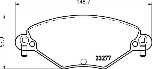 HELLA 8DB 355 019-411 - Гальмівні колодки, дискові гальма autozip.com.ua