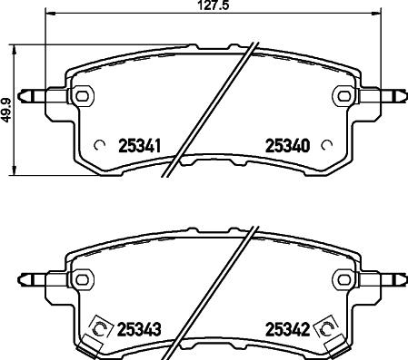 HELLA 8DB 355 019-541 - Гальмівні колодки, дискові гальма autozip.com.ua