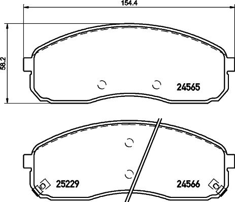 HELLA 8DB 355 019-581 - Гальмівні колодки, дискові гальма autozip.com.ua