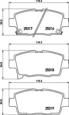 HELLA 8DB 355 019-691 - Гальмівні колодки, дискові гальма autozip.com.ua