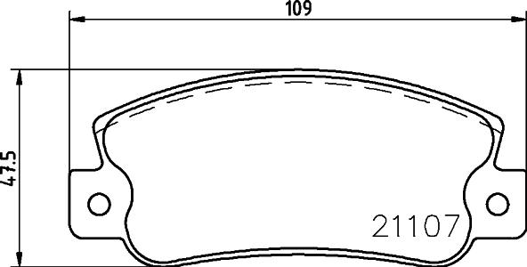 HELLA 8DB 355 019-061 - Гальмівні колодки, дискові гальма autozip.com.ua