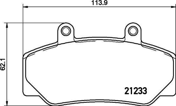 HELLA 8DB 355 019-031 - Гальмівні колодки, дискові гальма autozip.com.ua