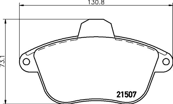 HELLA 8DB 355 019-071 - Гальмівні колодки, дискові гальма autozip.com.ua