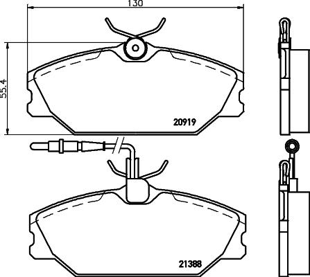 HELLA 8DB 355 019-181 - Гальмівні колодки, дискові гальма autozip.com.ua