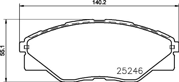 HELLA 8DB 355 019-811 - Гальмівні колодки, дискові гальма autozip.com.ua