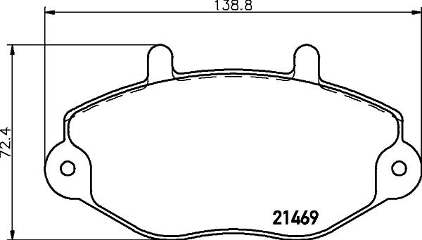 HELLA 8DB 355 019-381 - Гальмівні колодки, дискові гальма autozip.com.ua