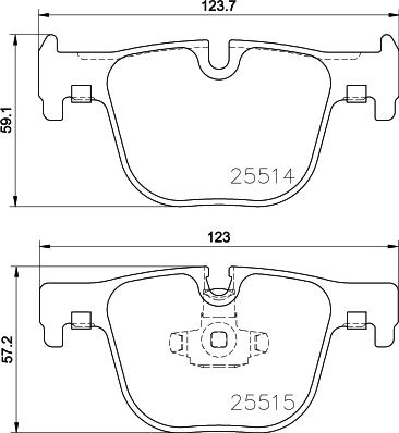 HELLA 8DB 355 019-781 - Гальмівні колодки, дискові гальма autozip.com.ua