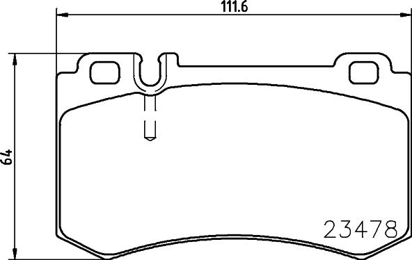 HELLA 8DB 355 014-941 - Гальмівні колодки, дискові гальма autozip.com.ua