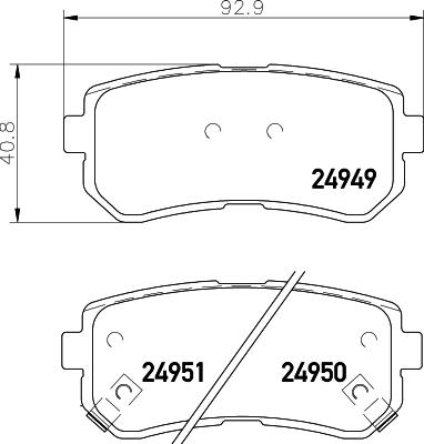 HELLA 8DB 355 014-911 - Гальмівні колодки, дискові гальма autozip.com.ua