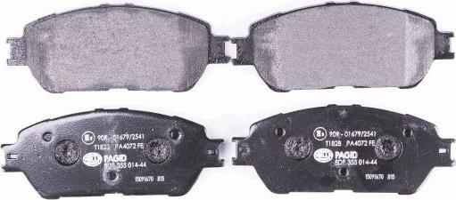 HELLA 8DB 355 014-441 - Гальмівні колодки, дискові гальма autozip.com.ua
