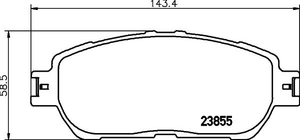 HELLA 8DB 355 014-441 - Гальмівні колодки, дискові гальма autozip.com.ua