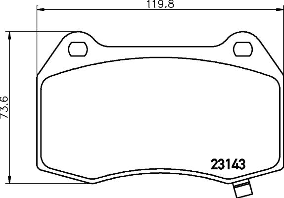 HELLA 8DB 355 014-461 - Гальмівні колодки, дискові гальма autozip.com.ua