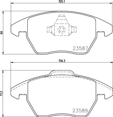 HELLA 8DB 355 014-511 - Гальмівні колодки, дискові гальма autozip.com.ua