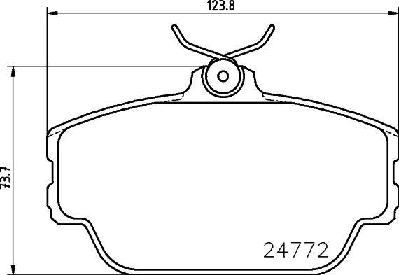 HELLA 8DB 355 014-521 - Гальмівні колодки, дискові гальма autozip.com.ua