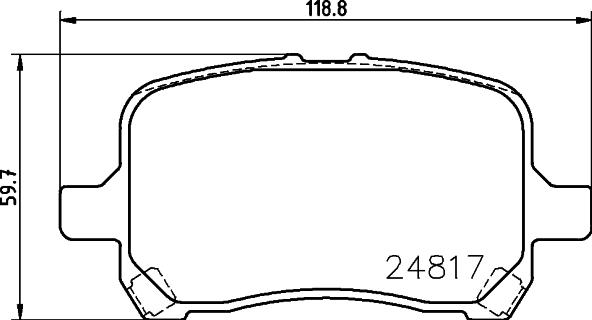 HELLA 8DB 355 014-691 - Гальмівні колодки, дискові гальма autozip.com.ua