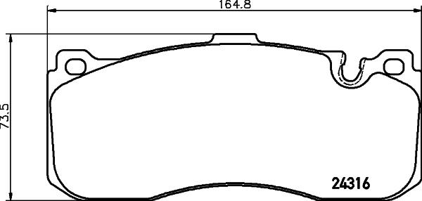 HELLA 8DB 355 014-041 - Гальмівні колодки, дискові гальма autozip.com.ua